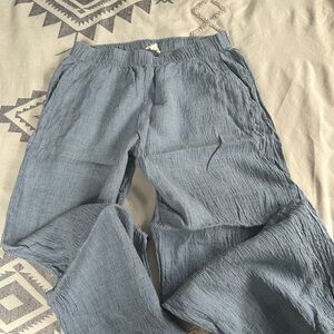 Eileen Fisher Blue Textured Pants